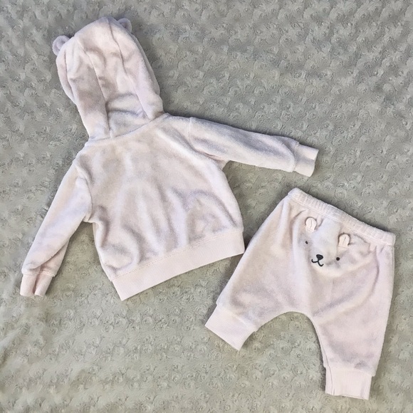 Carter’s Terry Cloth Outfit Jacket Pants - Picture 3 of 4